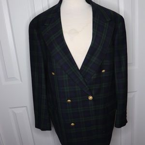 Vintage Green Plaid Tommy Hilfiger Blazer Size 42R